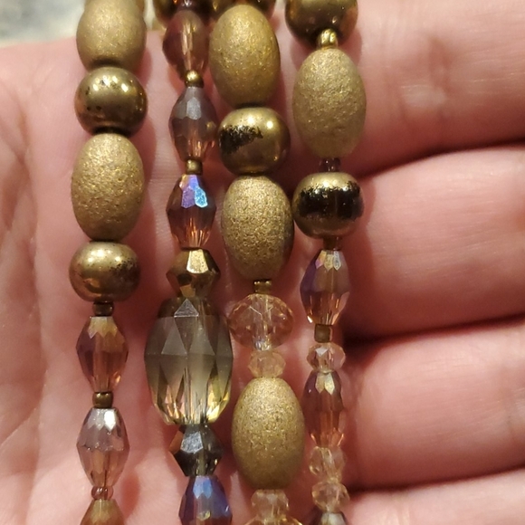 Brown beaded necklace - Picture 2 of 3
